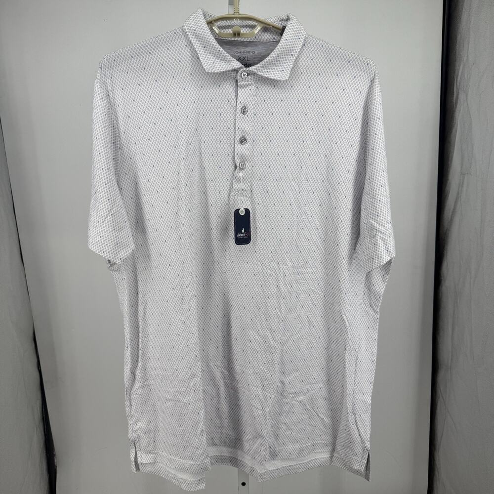 Johnnie-O Vestal Performance Polo Shirt Men 2XL Linxter Printed Cotton Blend NWT